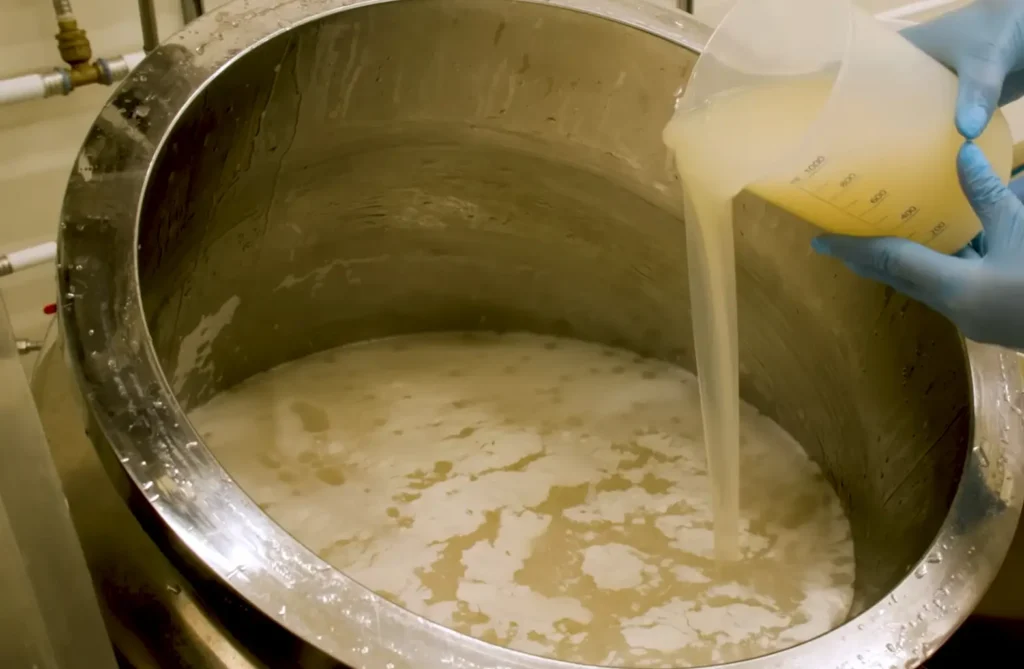 Fresh mucin being extracted from a Giant African land snail.